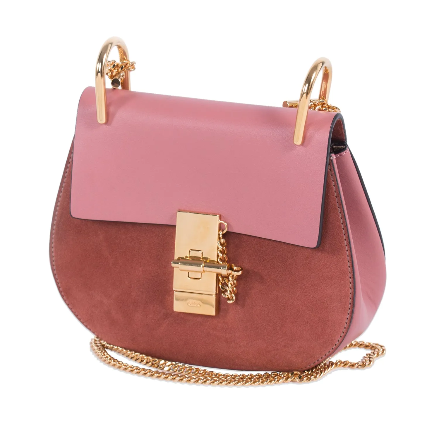 Chloé Drew Mini Leather Suede Shoulder Bag
