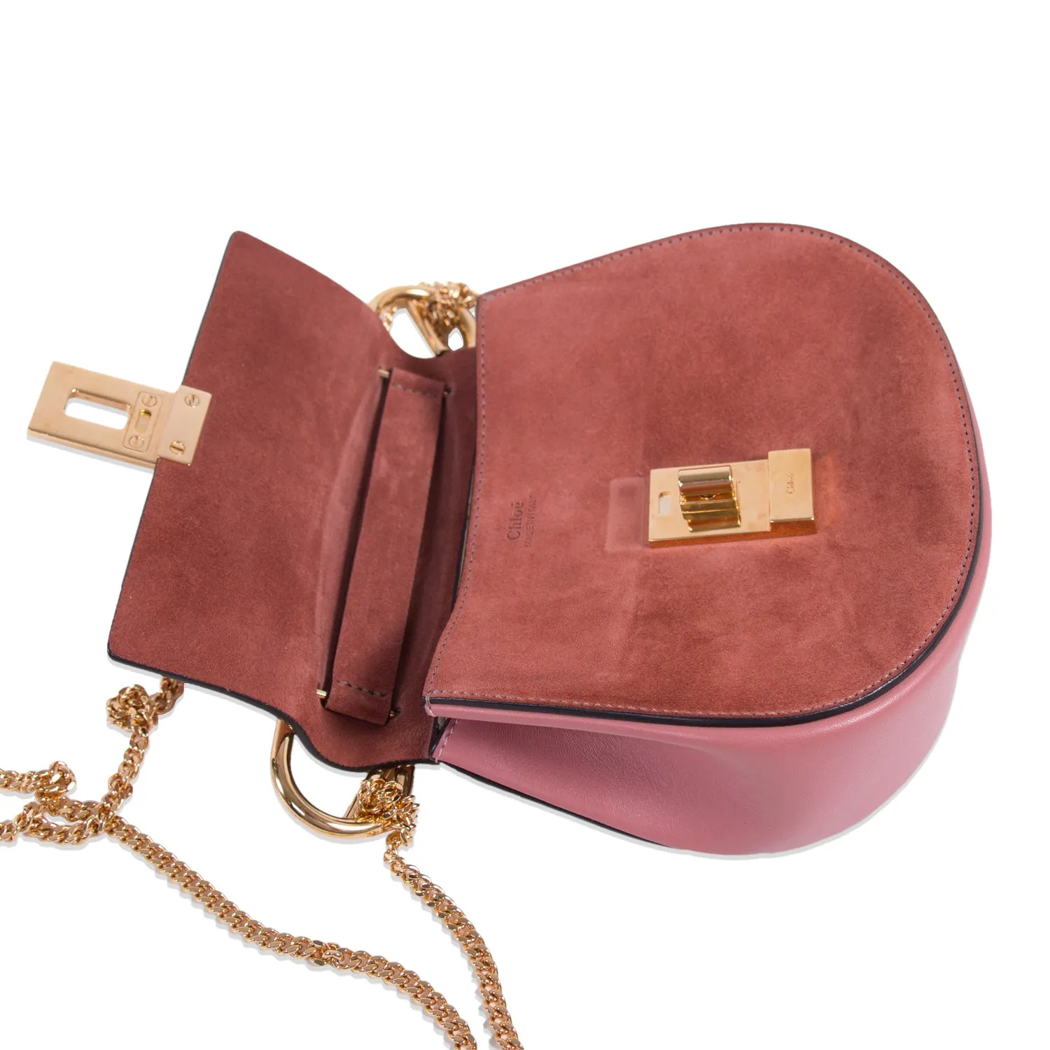 Chloé Drew Mini Leather Suede Shoulder Bag