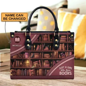 Christianartbag Handbags, Just A Girl Who Loves Books, Handbag Design, Monogram Leather Handbag, Gifts for Women, CABLTB03271223.