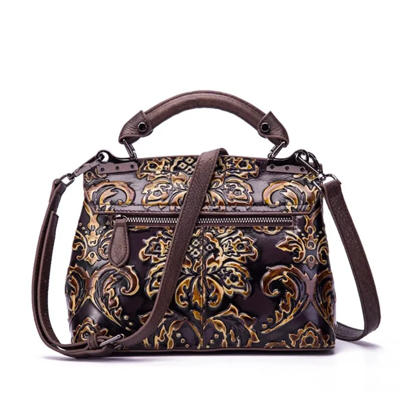 Christianartbag Handmade Leather Bag, Women's Bag Genuine Leather Luxury Handbags Handmade Women Shoulder Bag New Embossed Vintage Crossbody Bags For Women, CABHMB09141023
