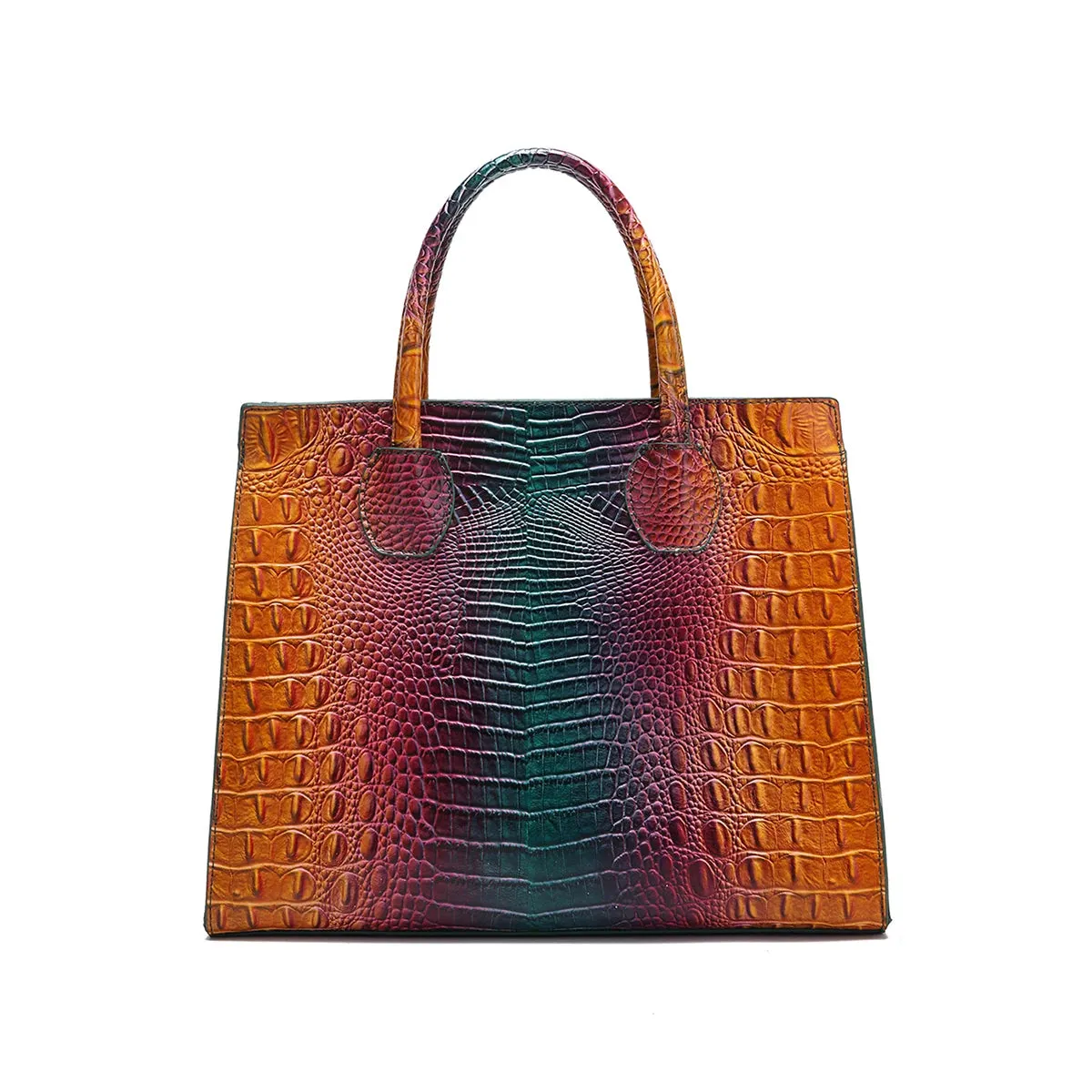 Christianartbag Leather bags - 3 Pcs Crocodile Pattern Handbag & Purses Set, Multi-functional Vintage Top Handle Crossbody Bag & Business Clutch Bag & Card - CAB02240524