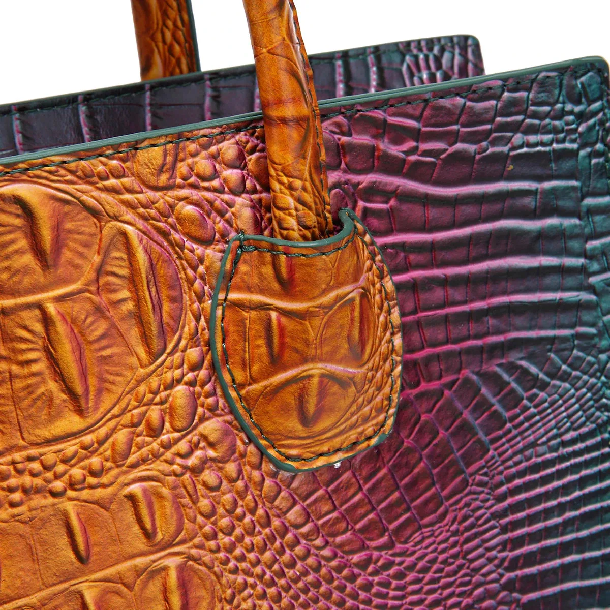 Christianartbag Leather bags - 3 Pcs Crocodile Pattern Handbag & Purses Set, Multi-functional Vintage Top Handle Crossbody Bag & Business Clutch Bag & Card - CAB02240524