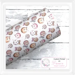 Christmas Baubles Vegan Faux Leather ~ Ivory