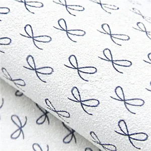 Chunky Glitter Bows ~ White Navy Blue ~ 0.97mm