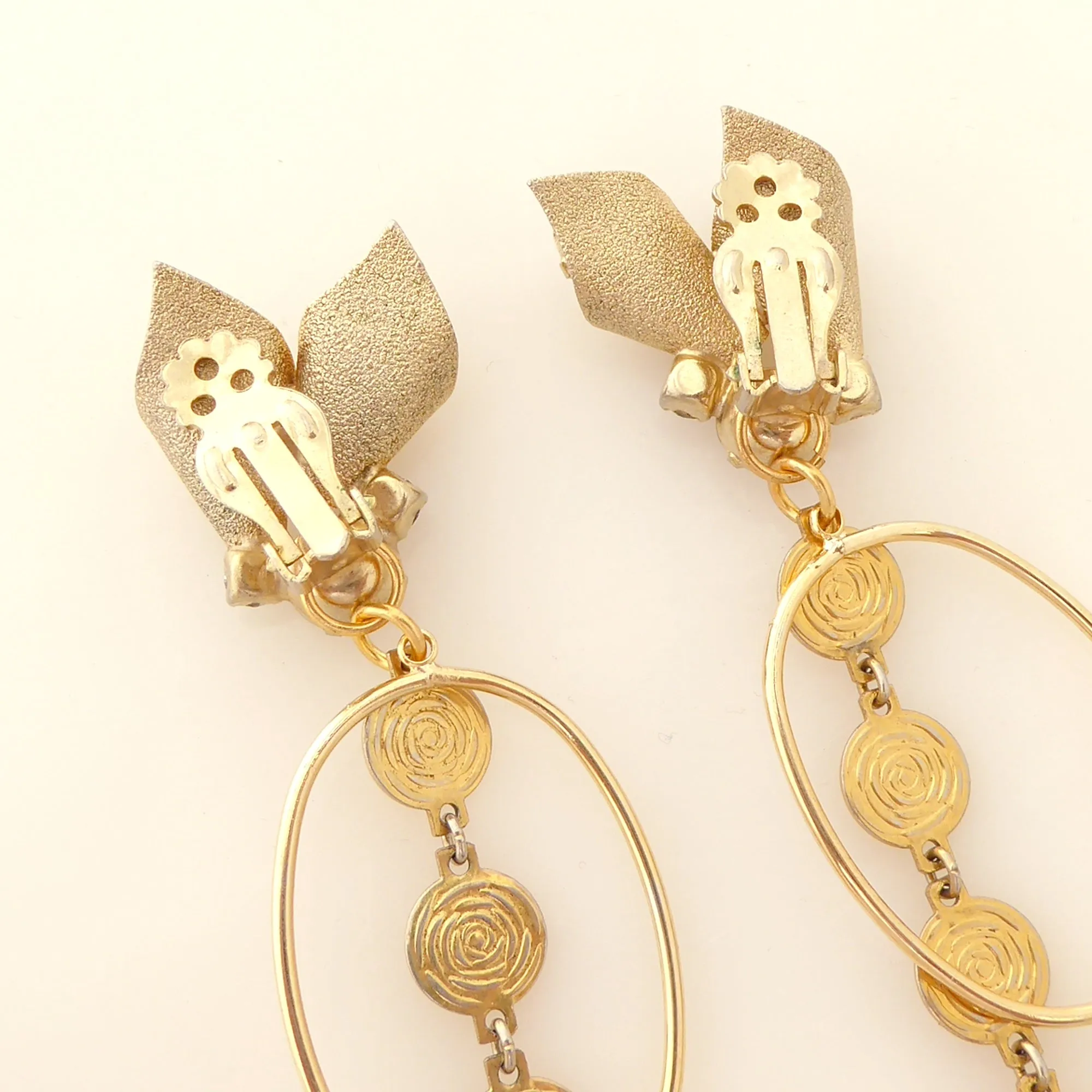 Citrine square earrings