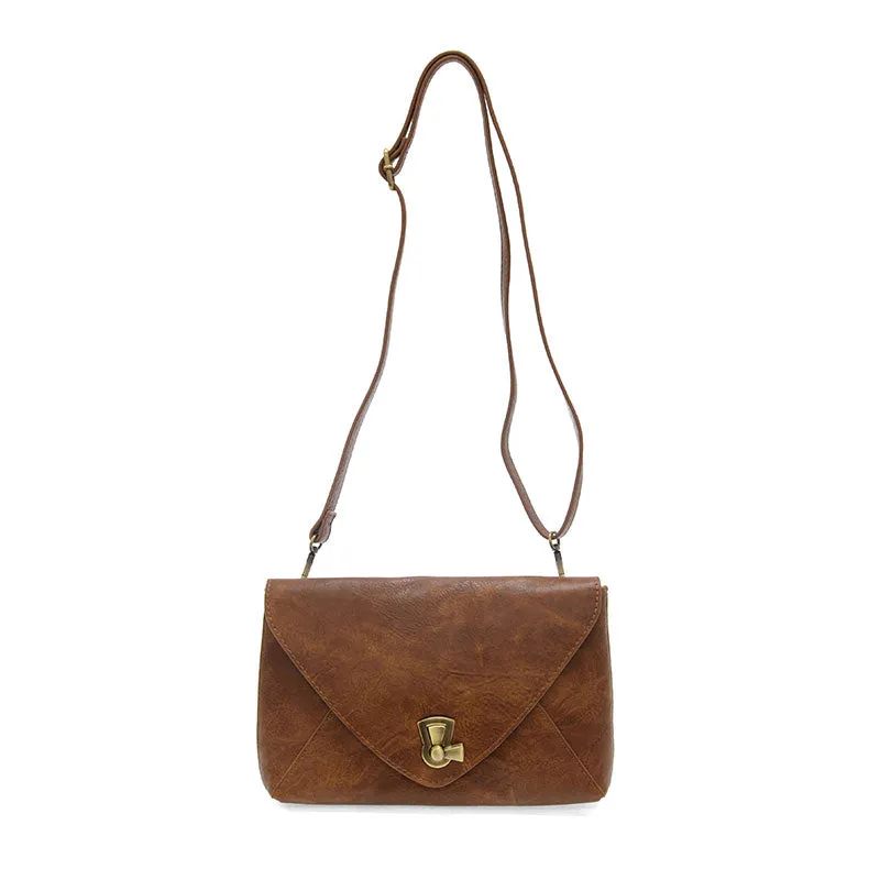 Claudia Keyhole Turnlock Envelope Crossbody in Pecan