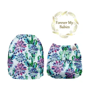 CLEARANCE!!! Mama Koala Cloth Diaper - Succulents Exclusive (Upright Bum) - IN STOCK - Final Sale