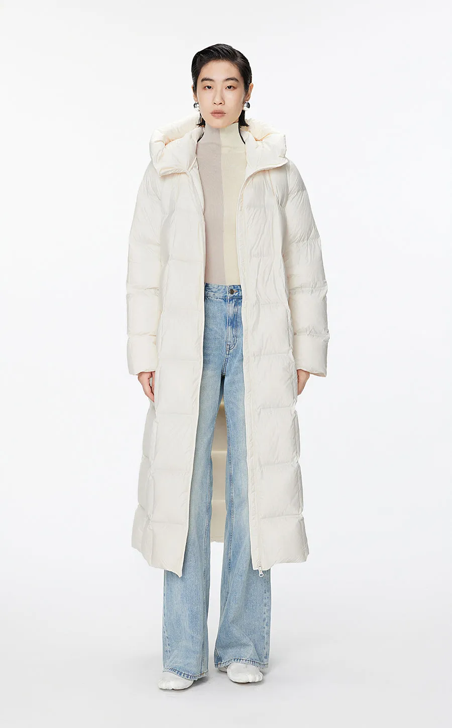 Coat / JNBY Imported Duck Down Boxy Stitching Puffer