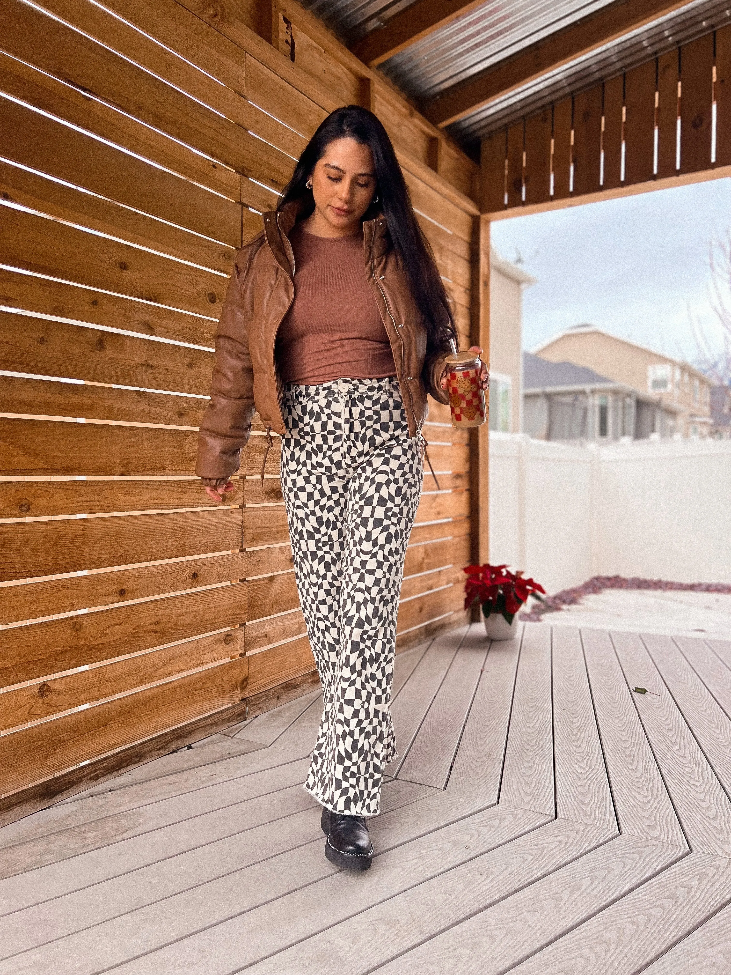 Cocoa mocha puffer jacket