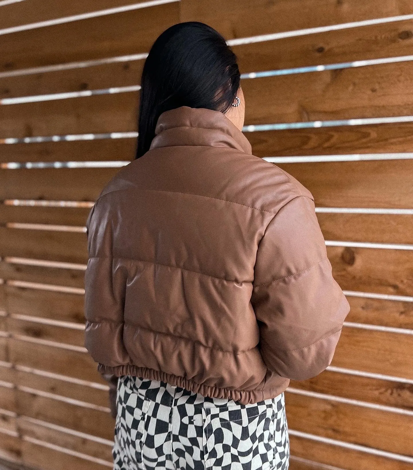 Cocoa mocha puffer jacket