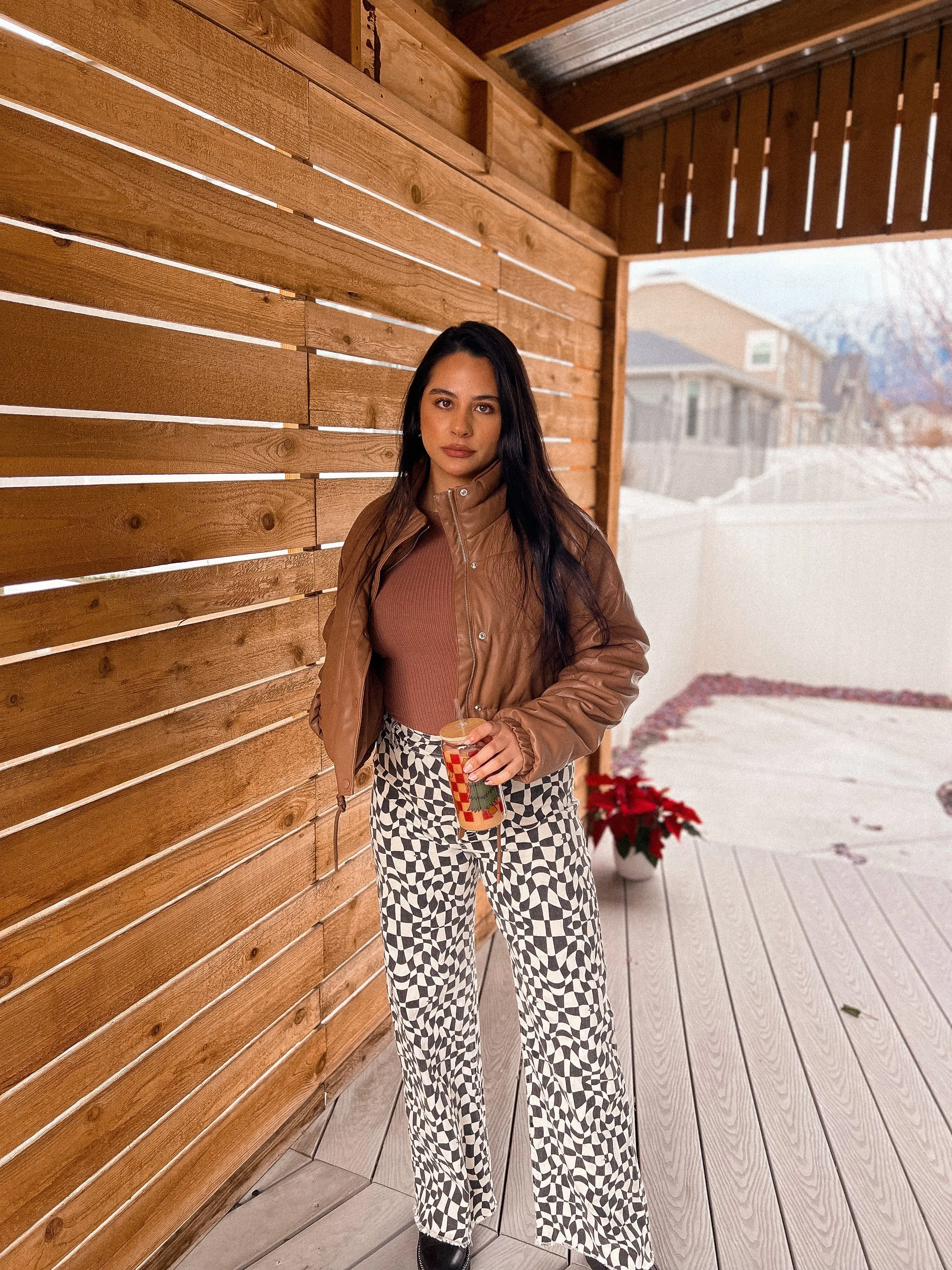 Cocoa mocha puffer jacket