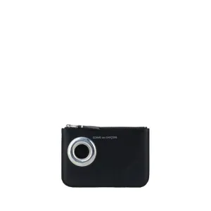 Comme Des Garçons Wallet Silver Eyelet Coin Purse