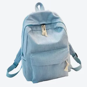 Corduroy Multi-Compartment Backpack Bags