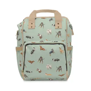 Cow Dogs Diaper Bag in Mint