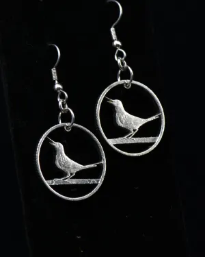 Croatia - Cut Coin Earrings with Nightingale