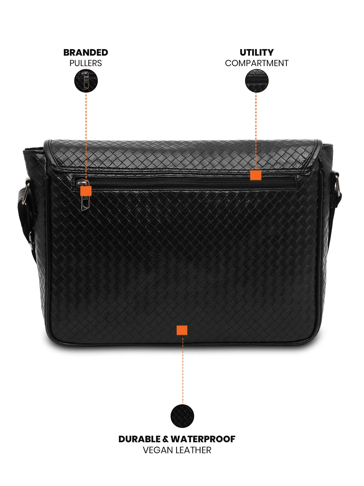 Cruelty Free Vegan Leather Crossbody (Black)