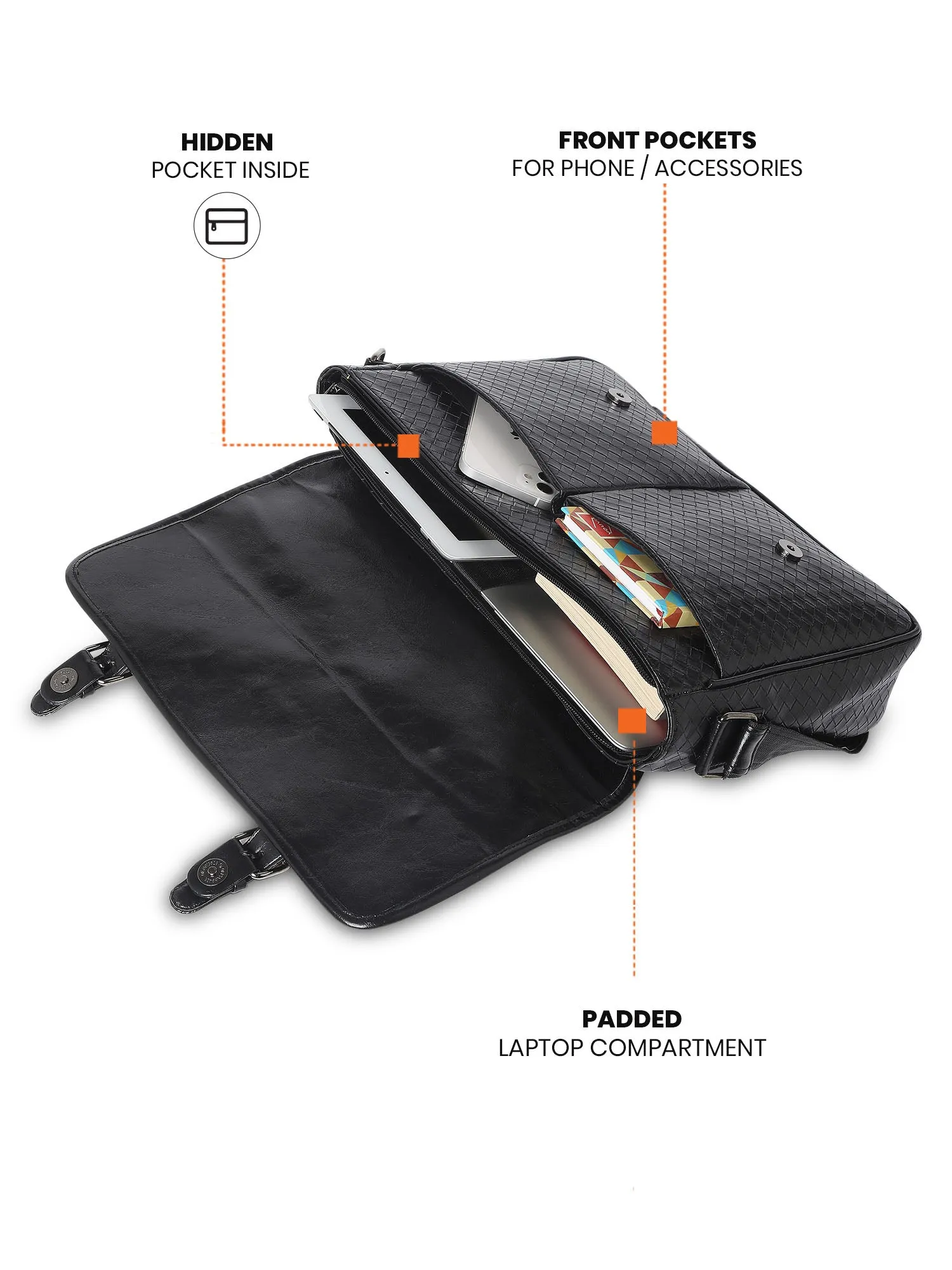 Cruelty Free Vegan Leather Crossbody (Black)