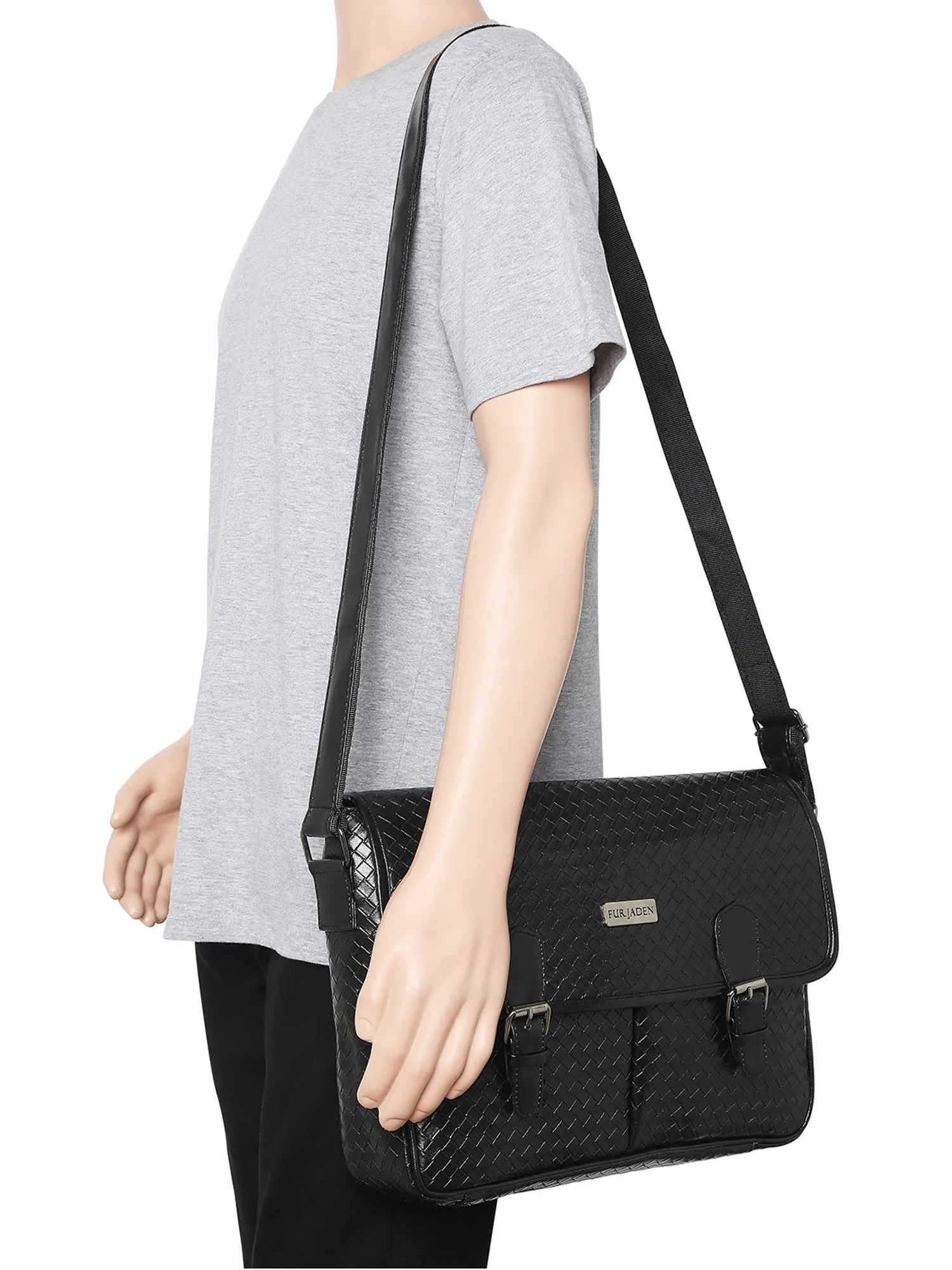 Cruelty Free Vegan Leather Crossbody (Black)