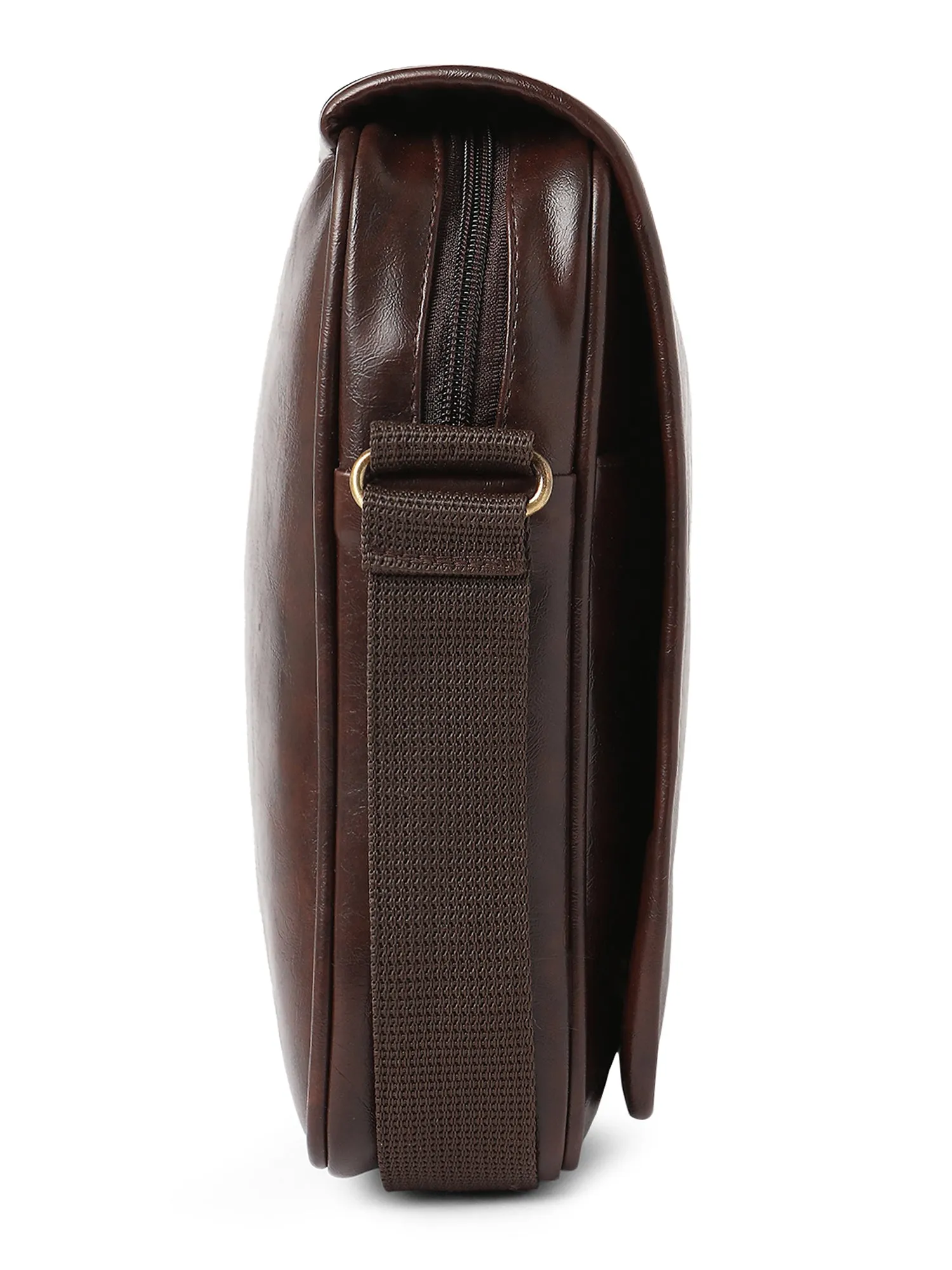 Cruelty Free Vegan Leather Crossbody (Brown)