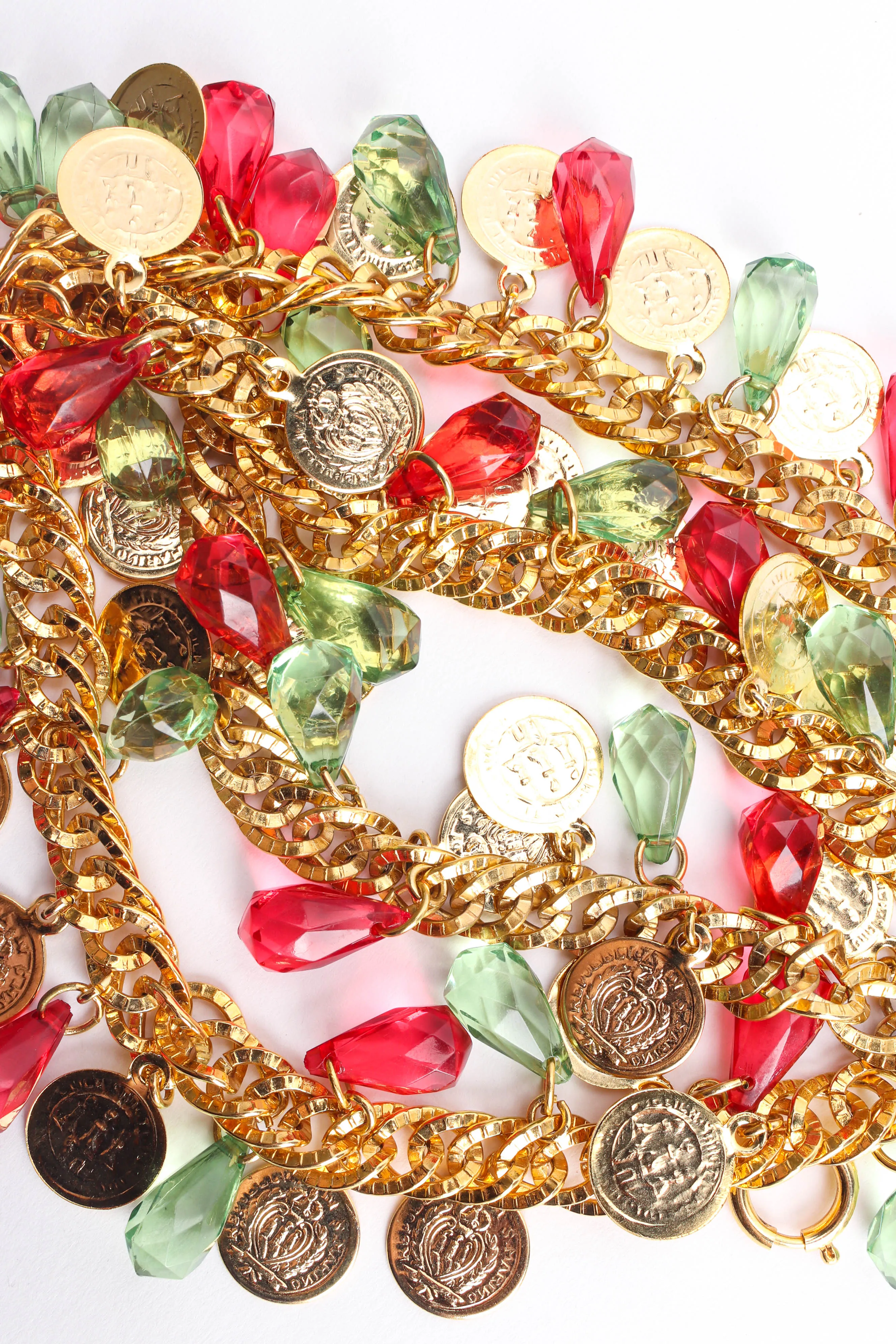 Crystal Coin Charm Bracelet