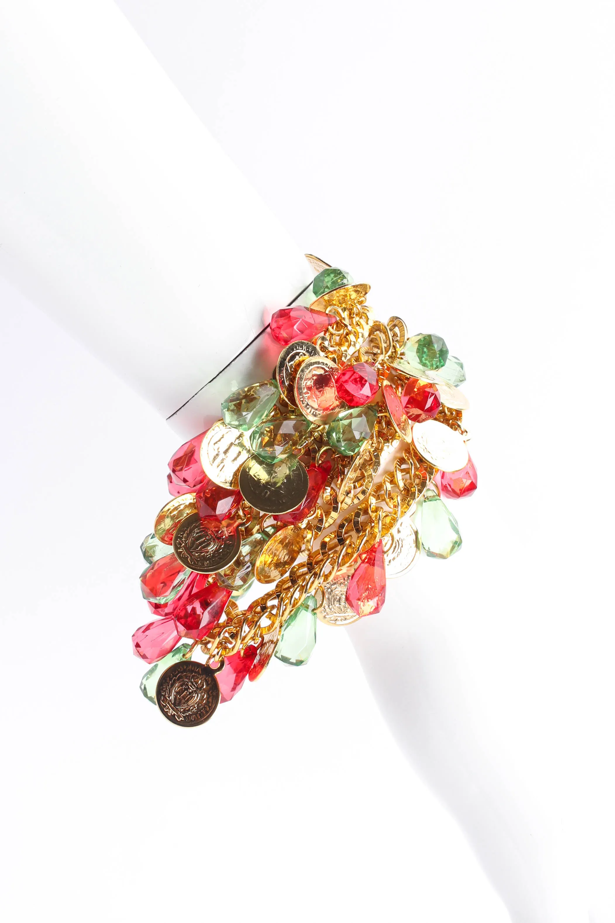 Crystal Coin Charm Bracelet