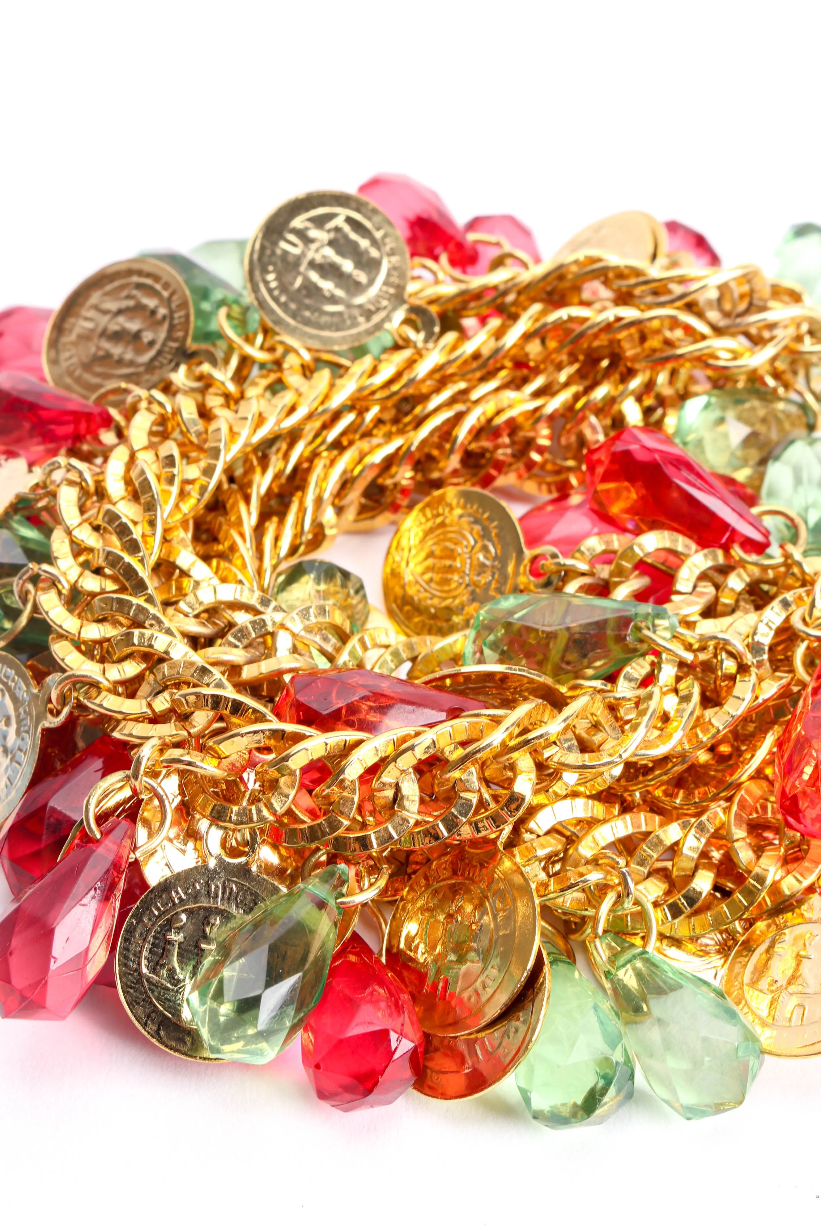 Crystal Coin Charm Bracelet