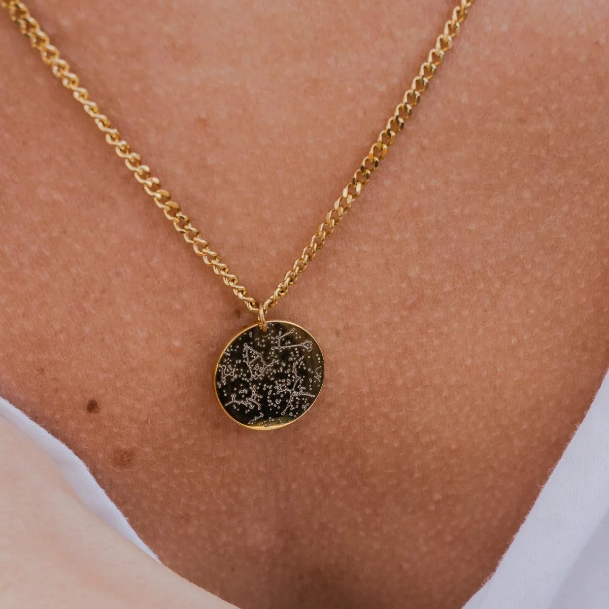 Custom Star Map Coin Necklace