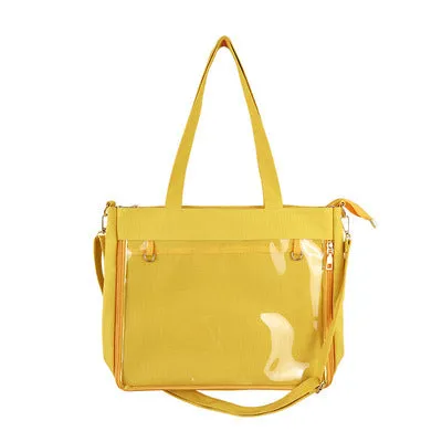 Cute Long Strap Removable Canvas Cartoon Crossbody Bags