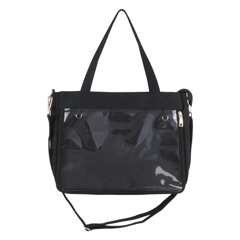 Cute Long Strap Removable Canvas Cartoon Crossbody Bags