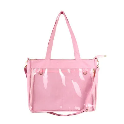 Cute Long Strap Removable Canvas Cartoon Crossbody Bags