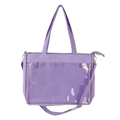 Cute Long Strap Removable Canvas Cartoon Crossbody Bags