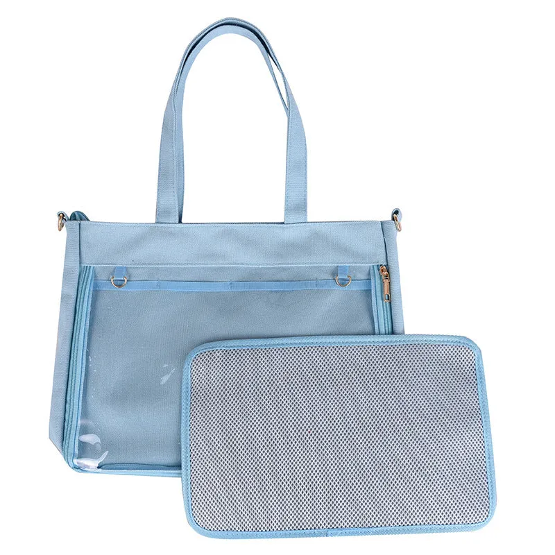 Cute Long Strap Removable Canvas Cartoon Crossbody Bags