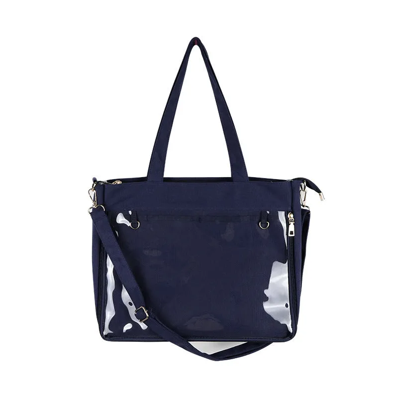 Cute Long Strap Removable Canvas Cartoon Crossbody Bags