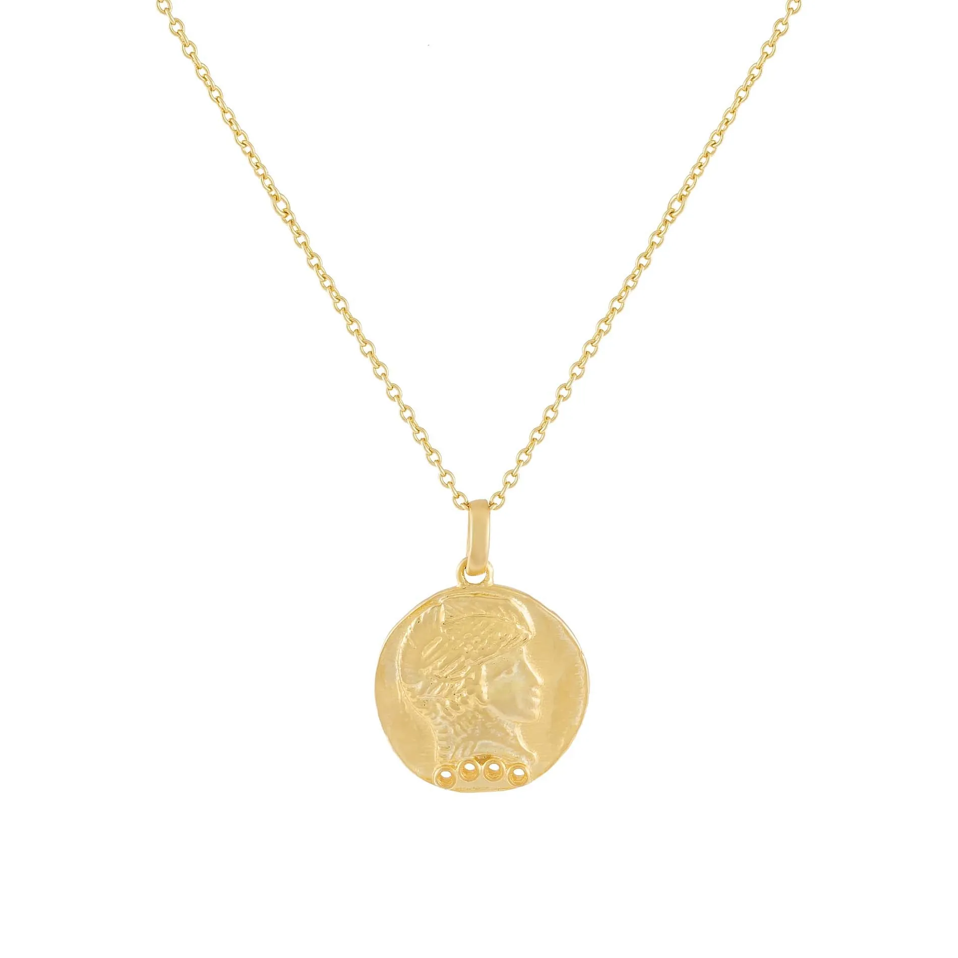 CZ Vintage Coin Necklace