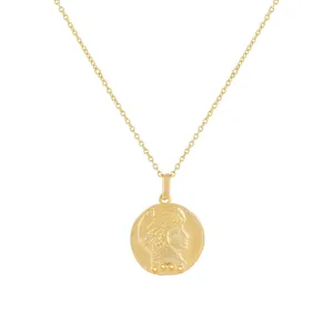 CZ Vintage Coin Necklace