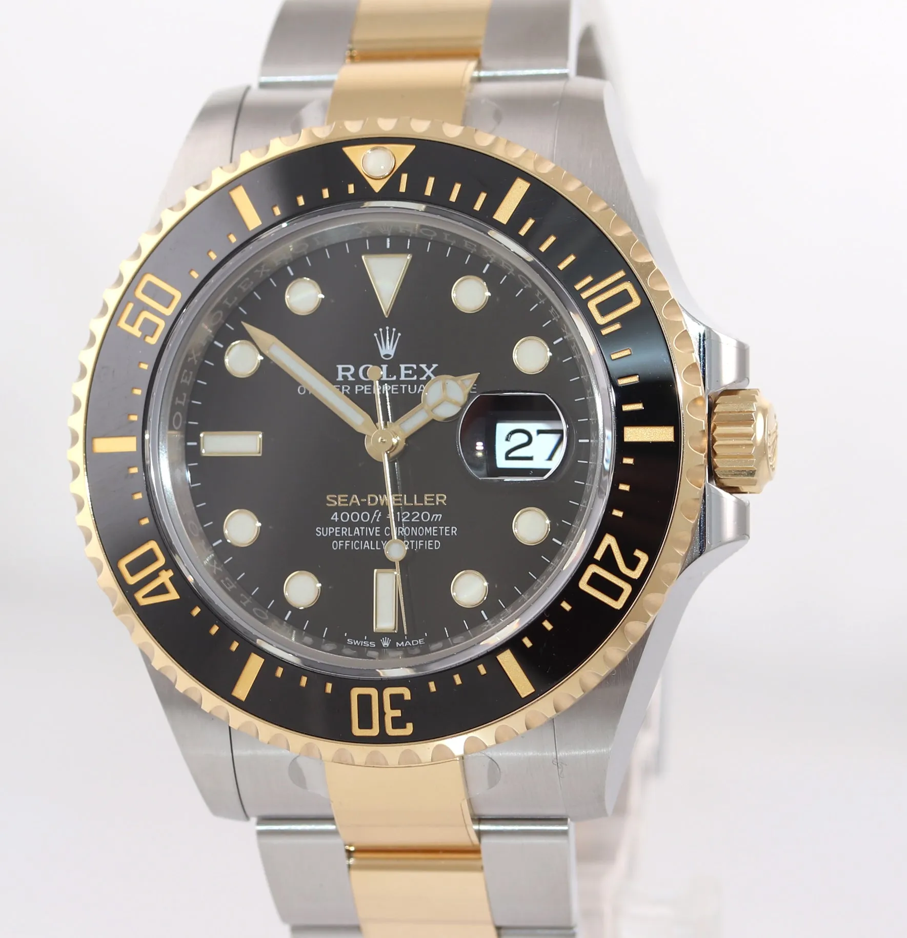 Dec 2021 PAPERS Rolex Sea-Dweller 43mm 126603 Two-Tone Yellow Gold Steel Watch