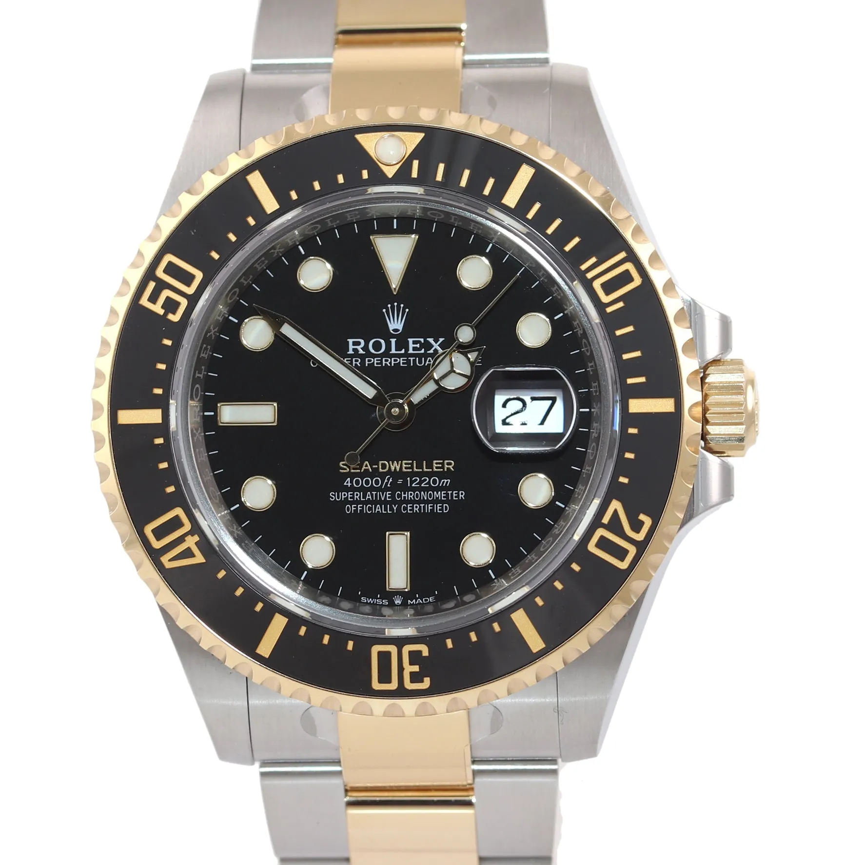 Dec 2021 PAPERS Rolex Sea-Dweller 43mm 126603 Two-Tone Yellow Gold Steel Watch