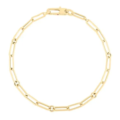 Designer Gold Paperclip Link Chain Bracelet -5310167AYLB0
