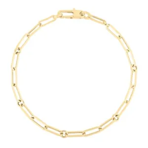 Designer Gold Paperclip Link Chain Bracelet -5310167AYLB0