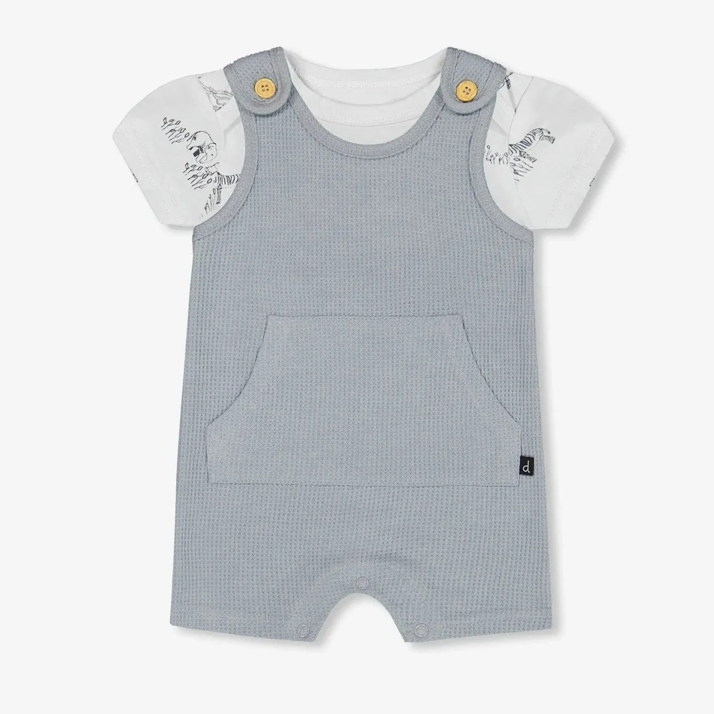 Deux Par Deux Onesie & Shortall Set