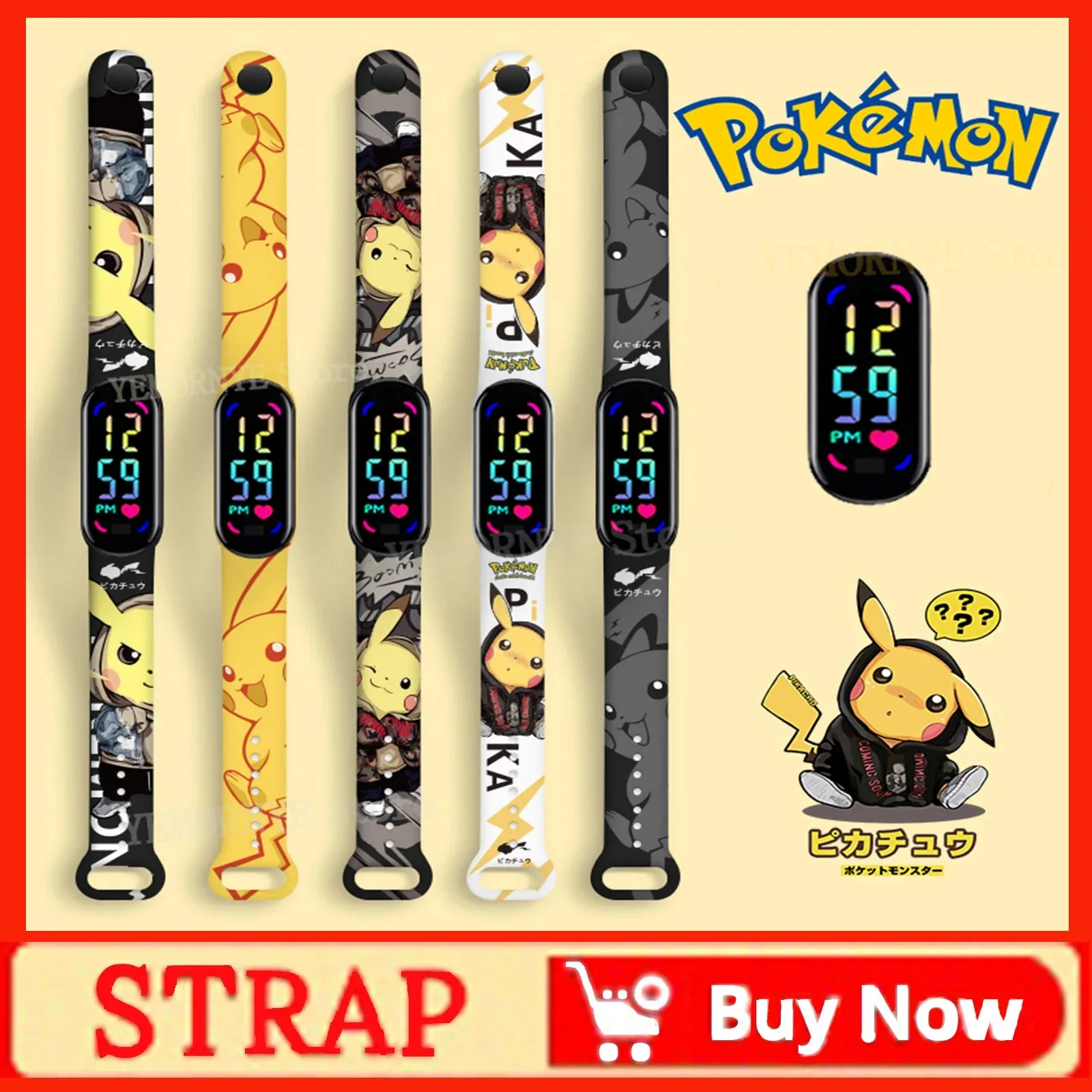 Disney Stitch Digital Kids' Watches Anime Figures LED Luminous Watch Touch Waterproof Electronic Sports Watch Kids Birthday Gift
