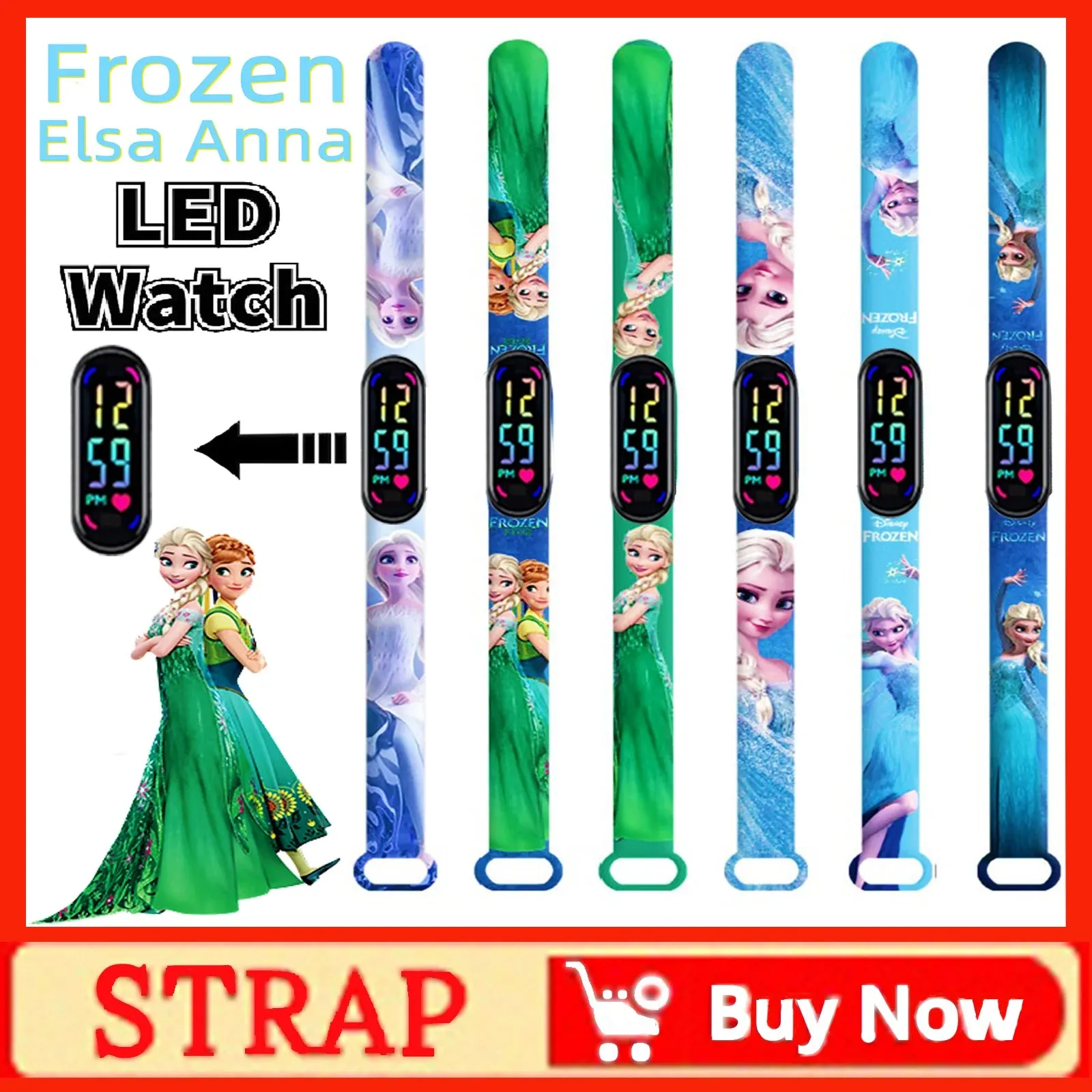 Disney Stitch Digital Kids' Watches Anime Figures LED Luminous Watch Touch Waterproof Electronic Sports Watch Kids Birthday Gift