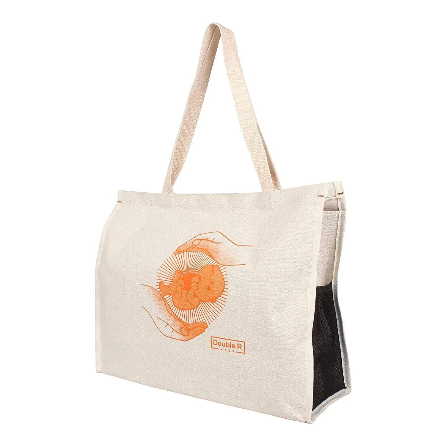 DOUBLE R BAGS Women's Canvas Shoulder Carry First Maternity/Diaper Bags