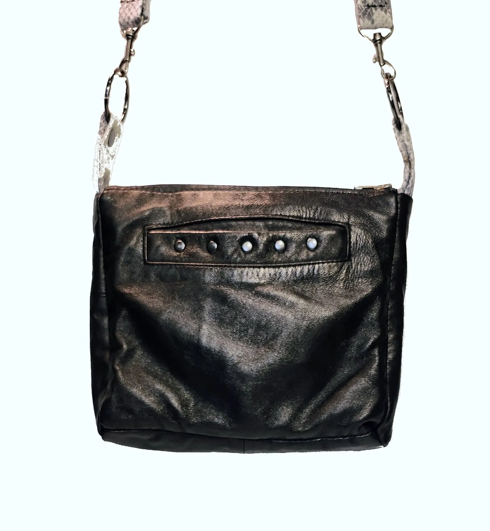 Emaline Black Snake Bag