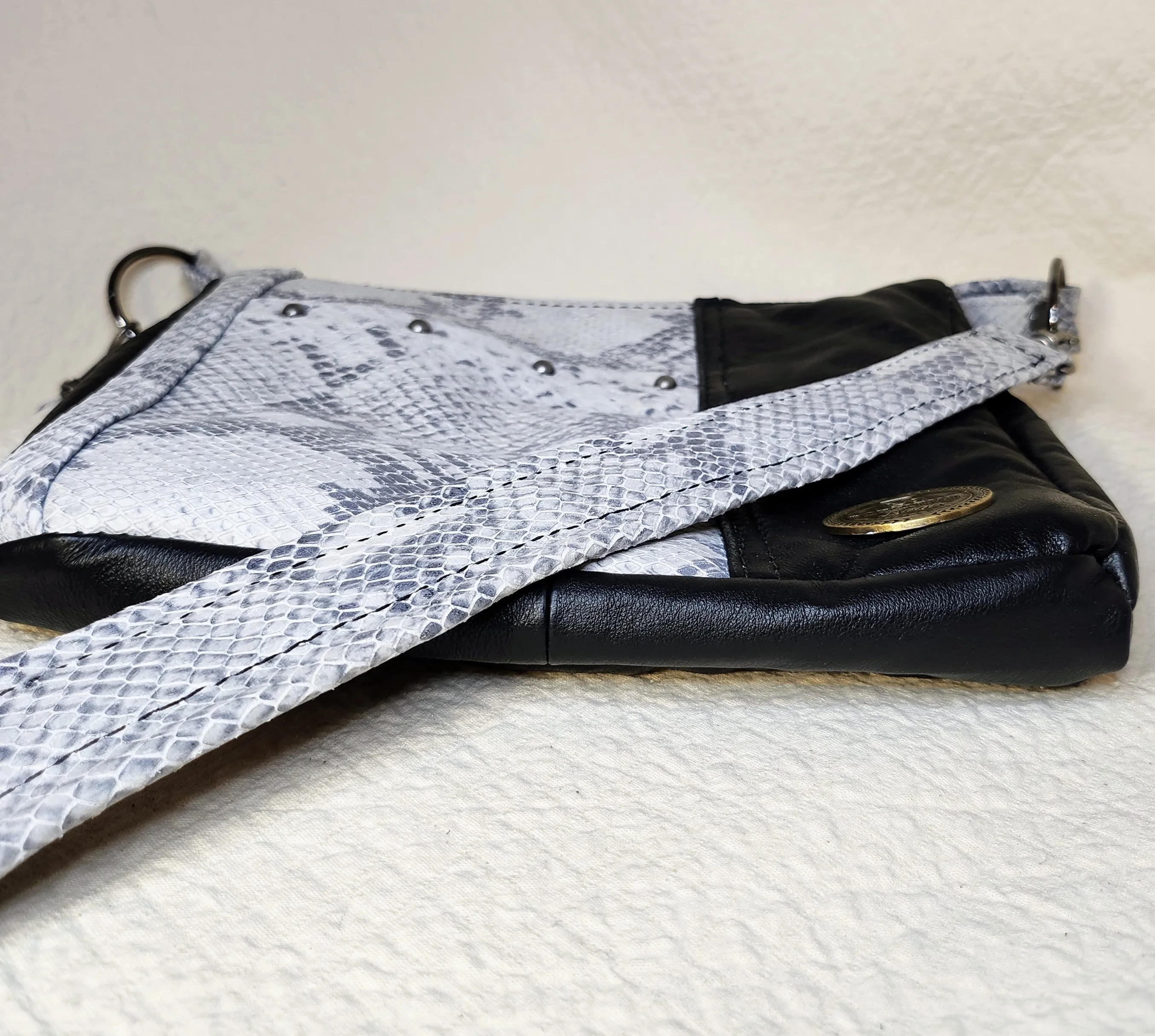 Emaline Black Snake Bag