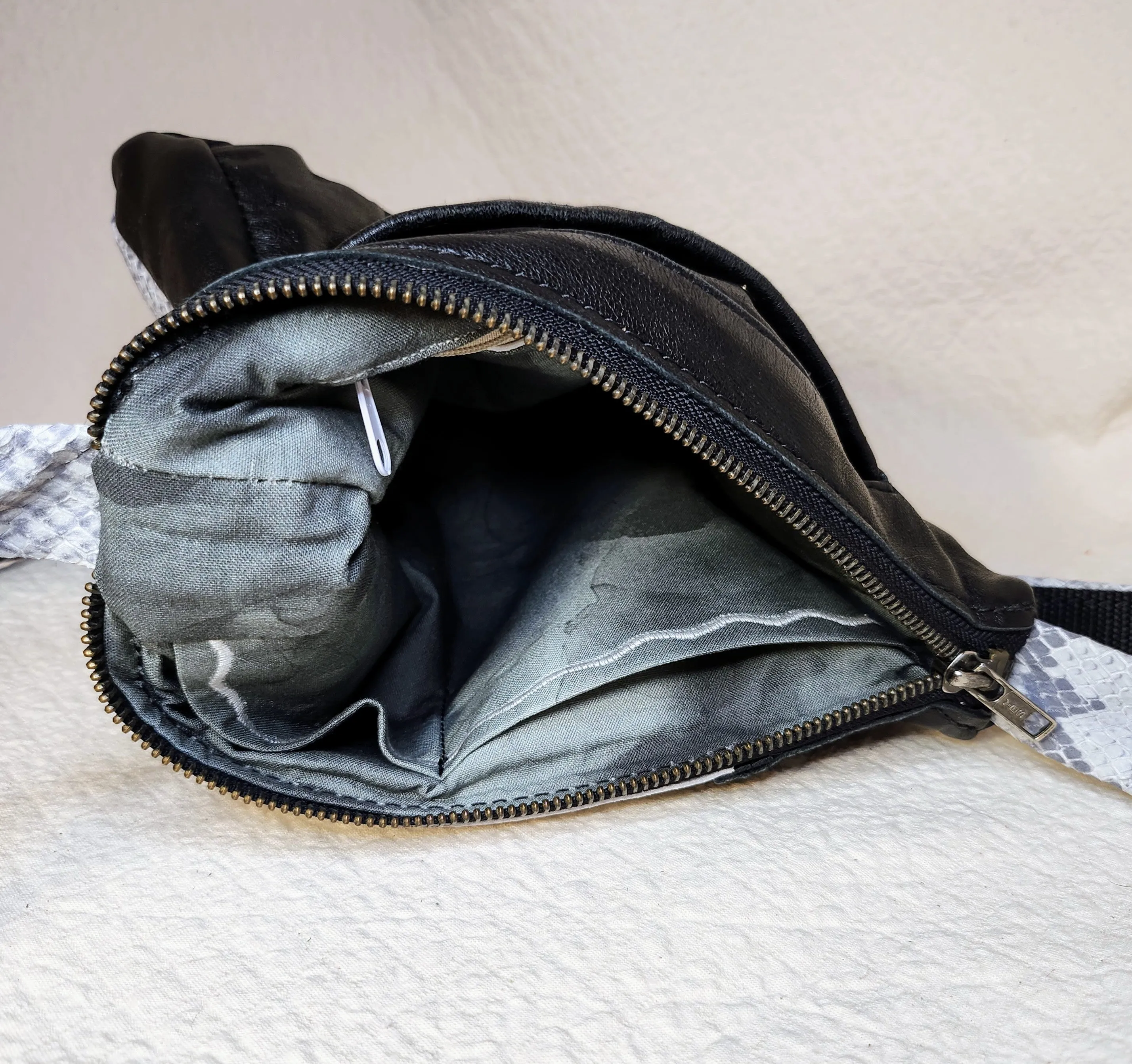 Emaline Black Snake Bag