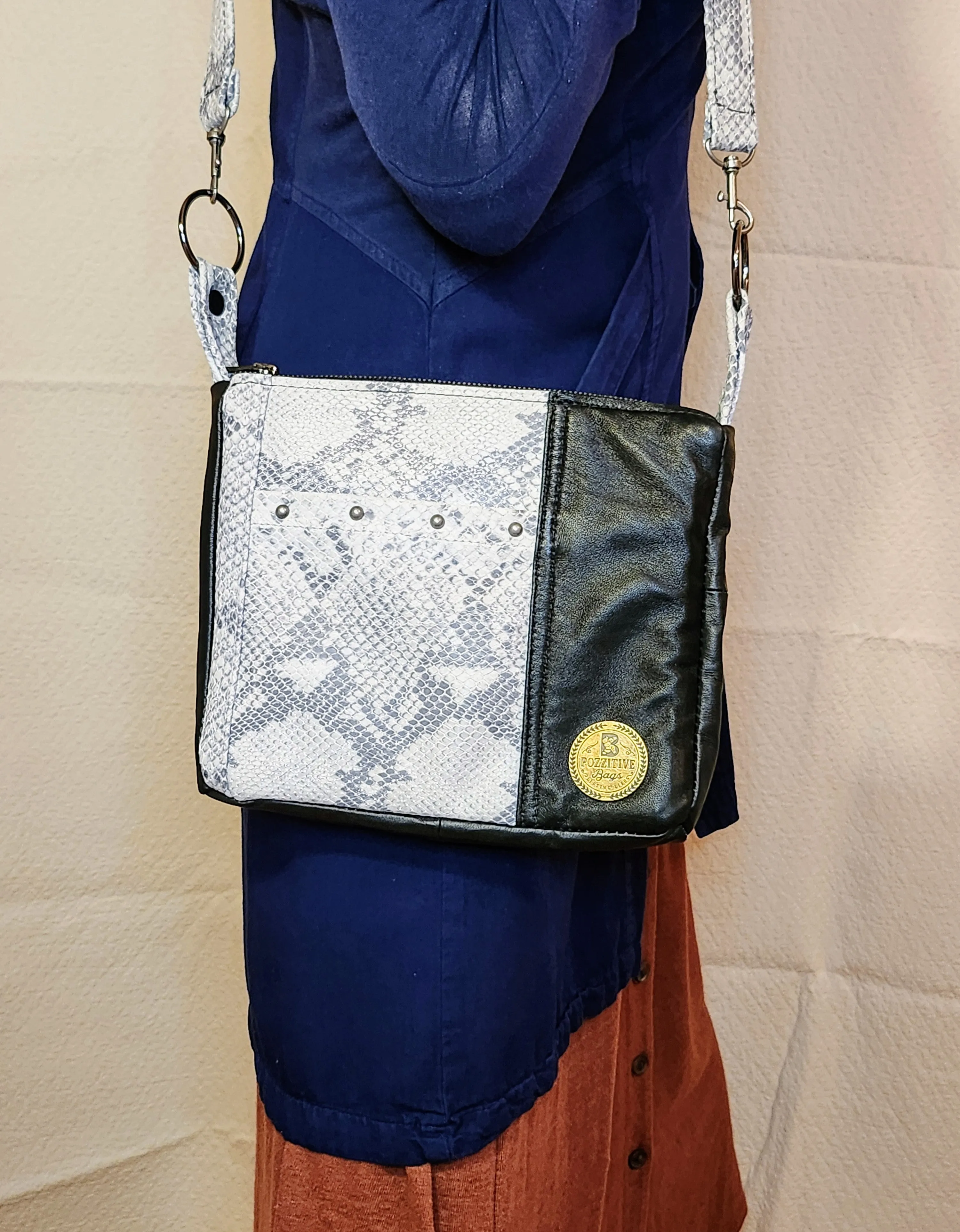 Emaline Black Snake Bag