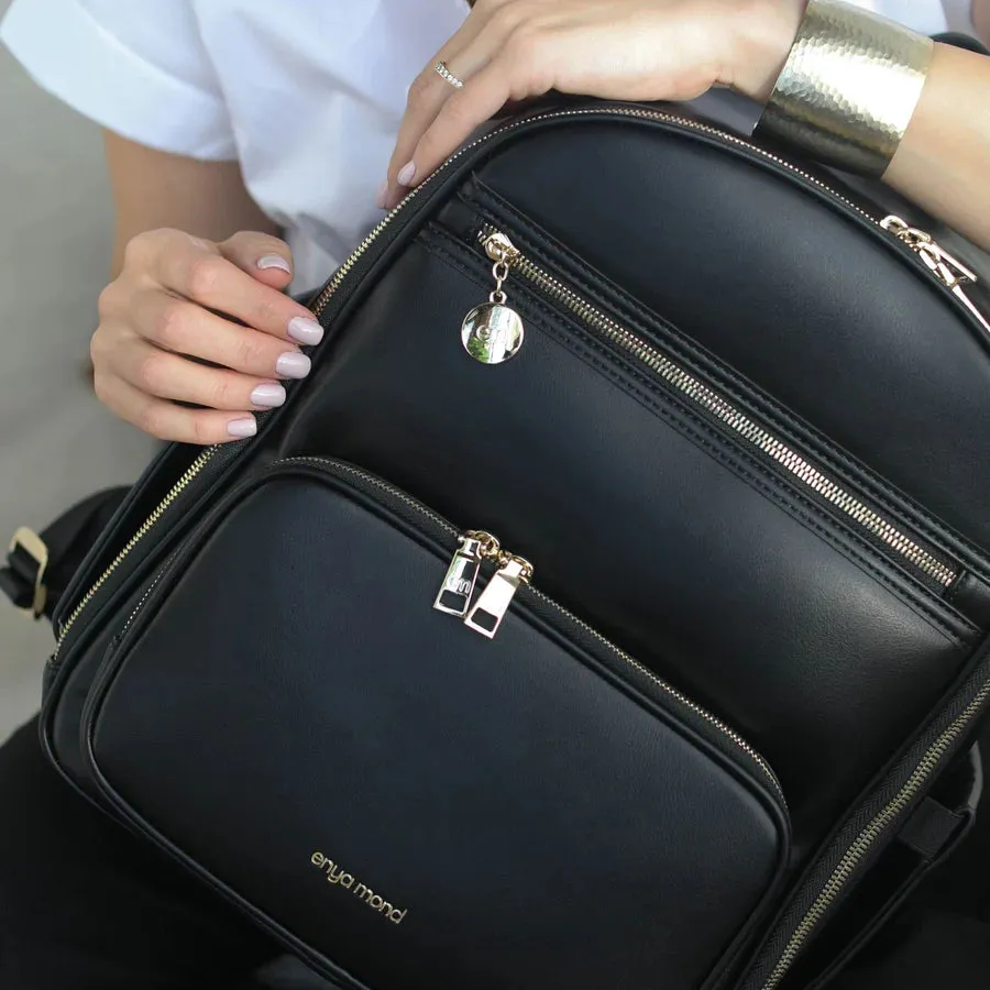Enya Mond Elara Diaper Bag Backpack - Onyx