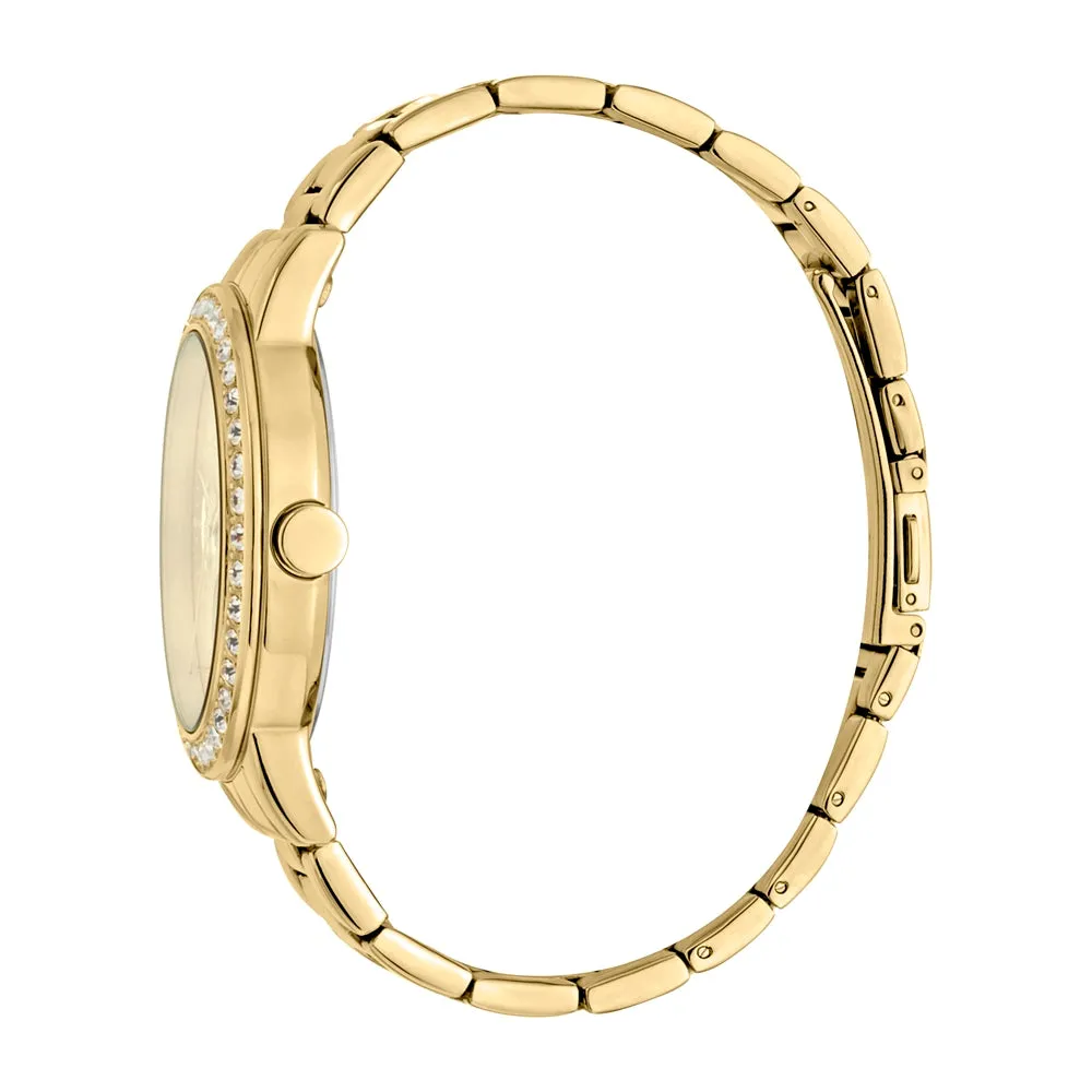 Esprit Ladies Watch Golden Color Case & Bracelet With Multi Function Dial