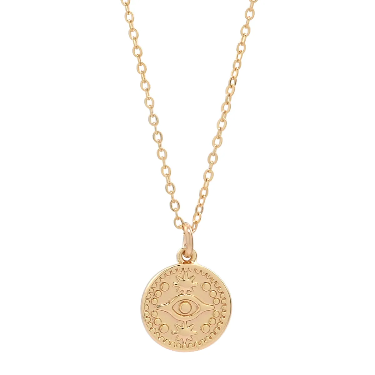 Evil Eye Coin Necklace
